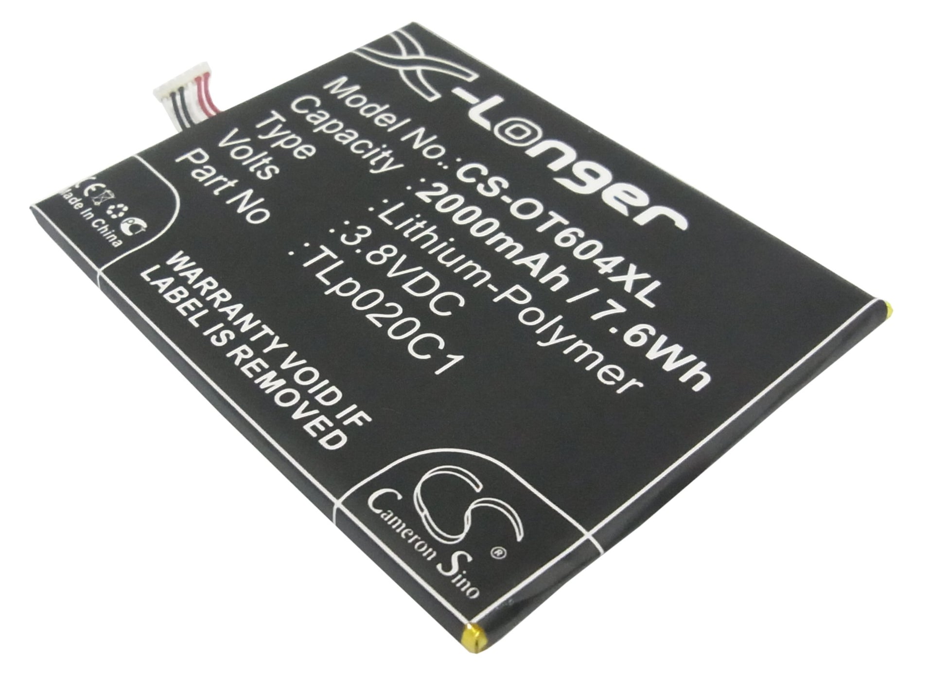 Replacement Battery for TCL | Alcatel S950 – Mobile, SmartPhone – 2000mAh / 3.8V - image 1