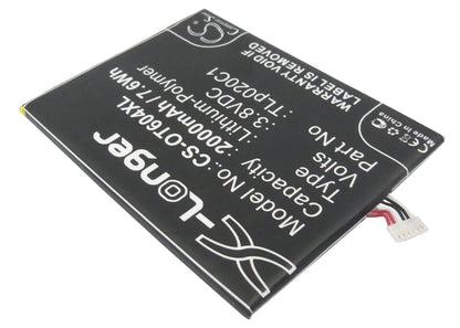 Replacement Battery for Alcatel  6039S-2AALUS7 – Mobile, SmartPhone – 2000mAh / 7.60Wh / 3.8V
