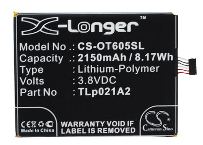 Replacement Battery for Alcatel One Touch Idol 2S – Mobile, SmartPhone – 2150mAh / 3.8V - image 1