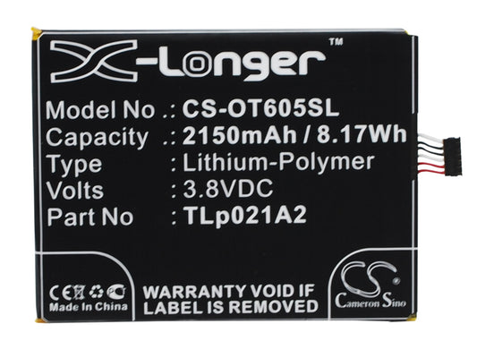 Replacement Battery for Alcatel One Touch Idol 2S – Mobile, SmartPhone – 2150mAh / 3.8V - image 1