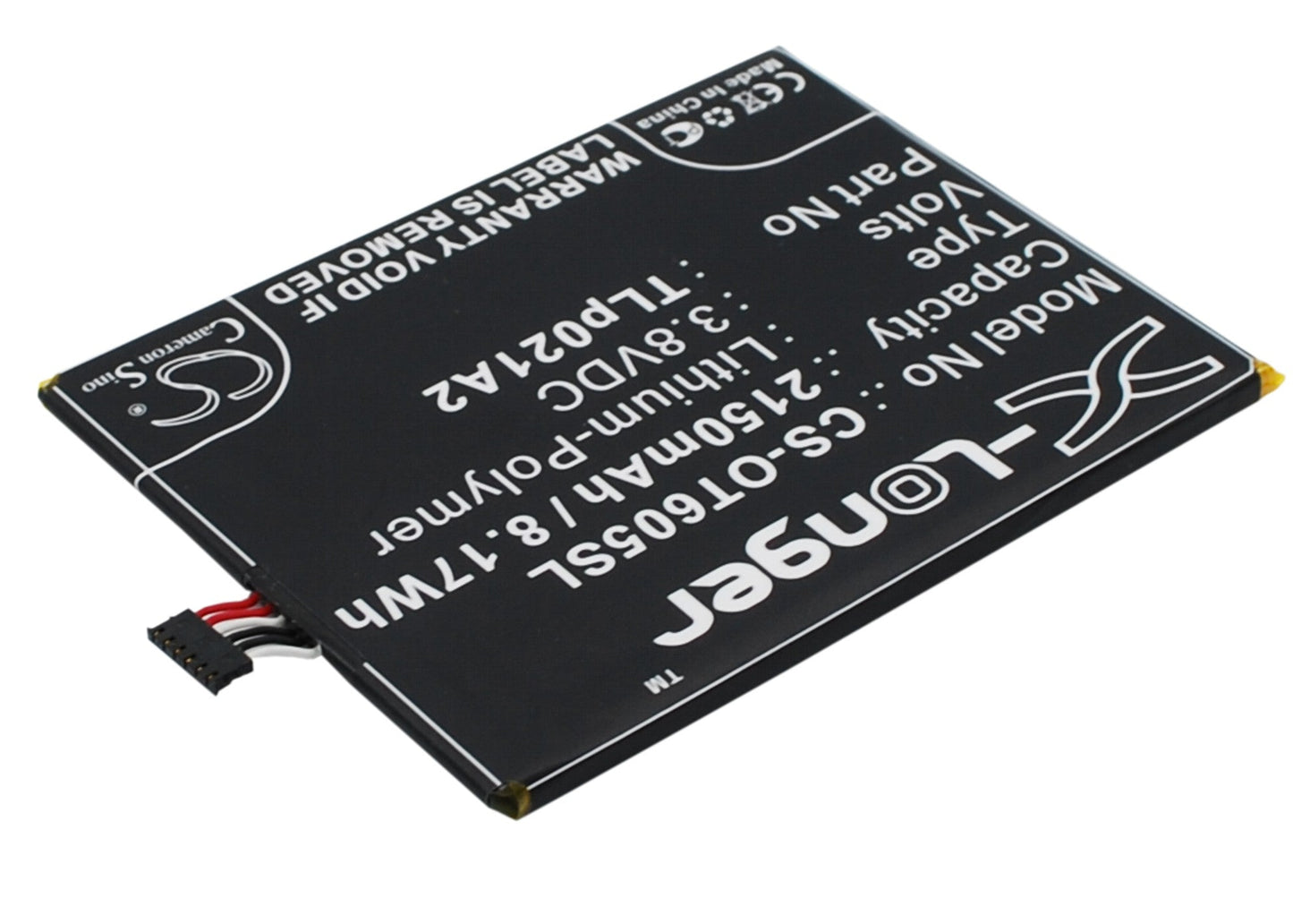 Replacement Battery for Alcatel  One Touch Idol 2S – Mobile, SmartPhone – 2150mAh / 8.17Wh / 3.8V