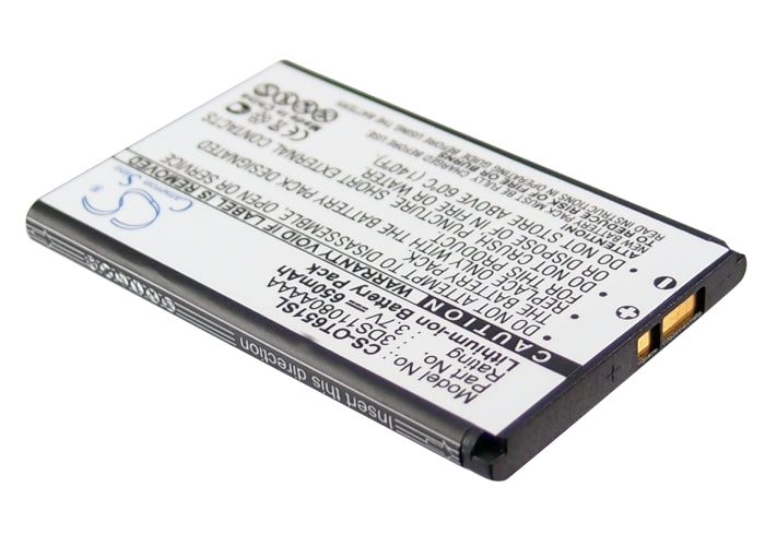 Replacement Battery for Tchibo  Kompact 106 – Mobile, SmartPhone – 650mAh / 2.41Wh / 3.7V