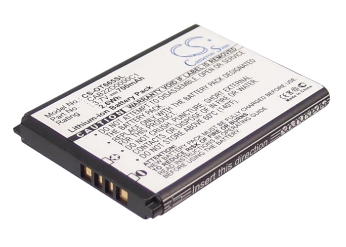Replacement Battery for T-Mobile | Alcatel Accord – Mobile, SmartPhone – 700mAh / 3.7V - image 1