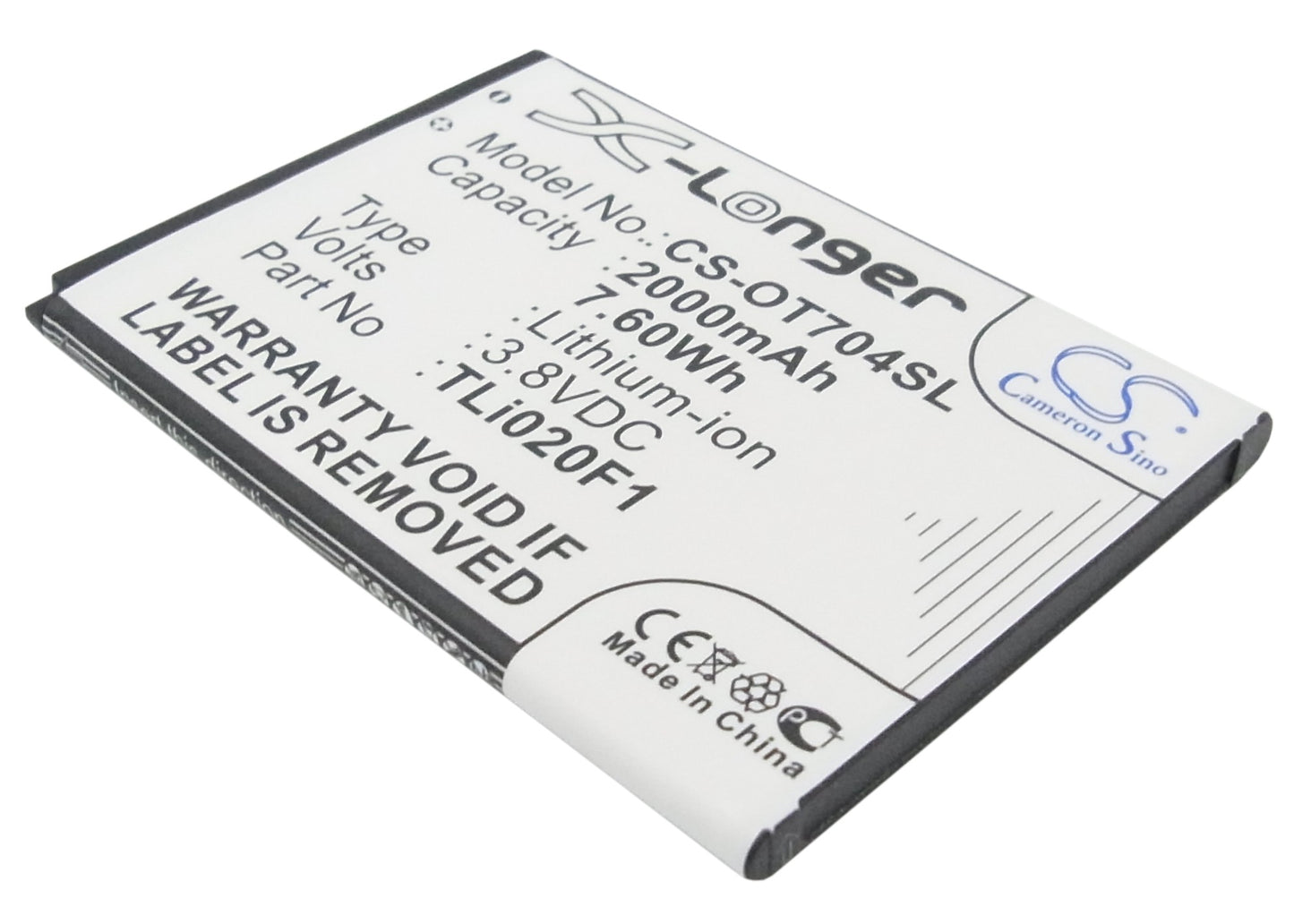 Replacement Battery for Orange | Optus | Vodafone | TCL | Alcatel Roya – Mobile, SmartPhone – 2000mAh / 3.8V - image 1