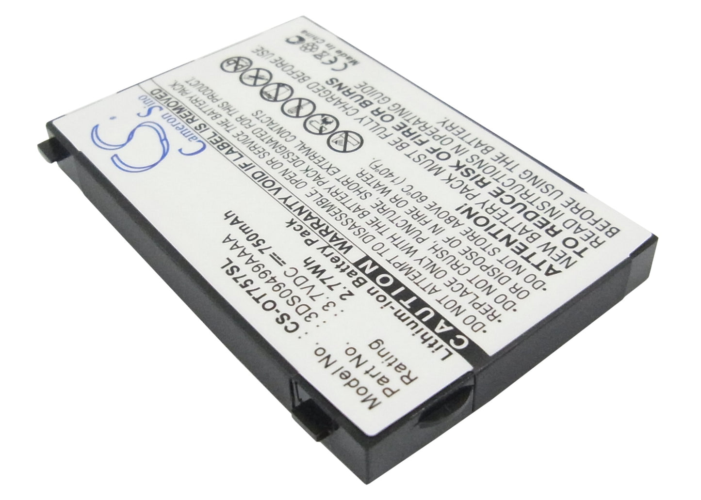 Replacement Battery for Alcatel OT756 – Mobile, SmartPhone – 750mAh / 3.7V - image 2