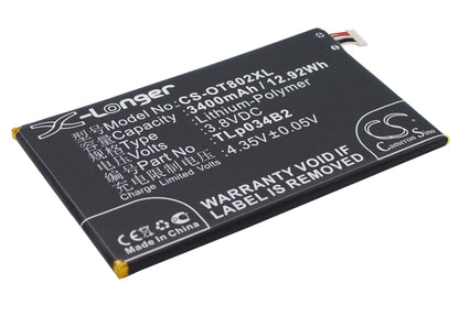 Replacement Battery for Alcatel  A995L – Mobile, SmartPhone – 3400mAh / 12.92Wh / 3.8V