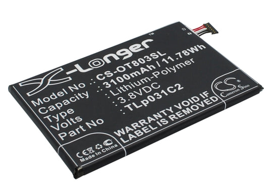 Replacement Battery for Alcatel  M811 – Mobile, SmartPhone – 3100mAh / 11.78Wh / 3.8V