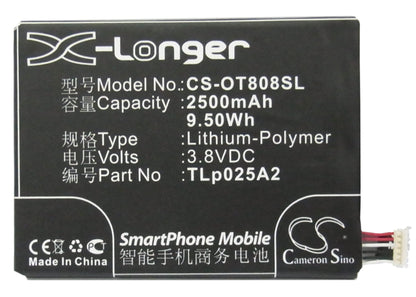 Replacement Battery for TCL  J920 – Mobile, SmartPhone – 2500mAh / 9.50Wh / 3.8V