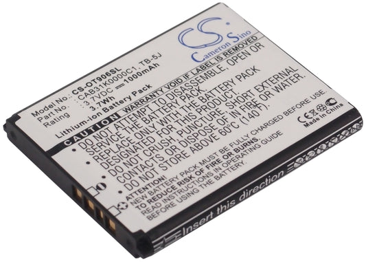 Replacement Battery for TCL | Alcatel A906 – Mobile, SmartPhone – 1000mAh / 3.7V - image 1