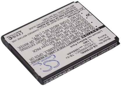 Replacement Battery for Alcatel  One Touch 906 – Mobile, SmartPhone – 1000mAh/3.7Wh / 3.7V