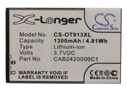 Replacement Battery for Alcatel OT-913 – Mobile, SmartPhone – 1300mAh / 3.7V - image 5