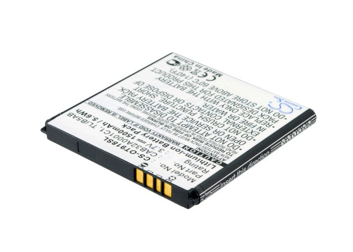 Replacement Battery for TCL  A980 – Mobile, SmartPhone – 1500mAh / 5.55Wh / 3.7V
