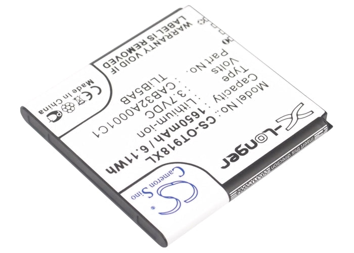 Replacement Battery for Alcatel  EE40 – Mobile, SmartPhone – 1650mAh / 6.11Wh / 3.7V