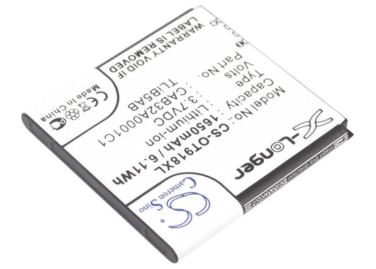 Replacement Battery for Alcatel  EE40 – Mobile, SmartPhone – 1650mAh / 6.11Wh / 3.7V