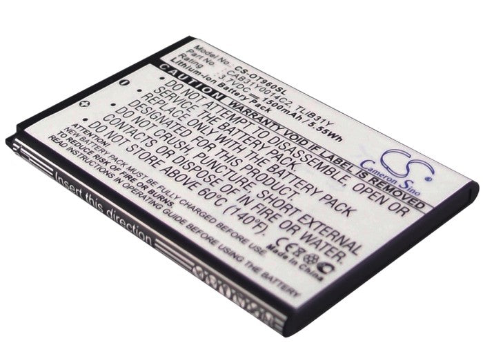 Replacement Battery for Alcatel | Cricket OT-960 – Mobile, SmartPhone – 1500mAh / 3.7V - image 1
