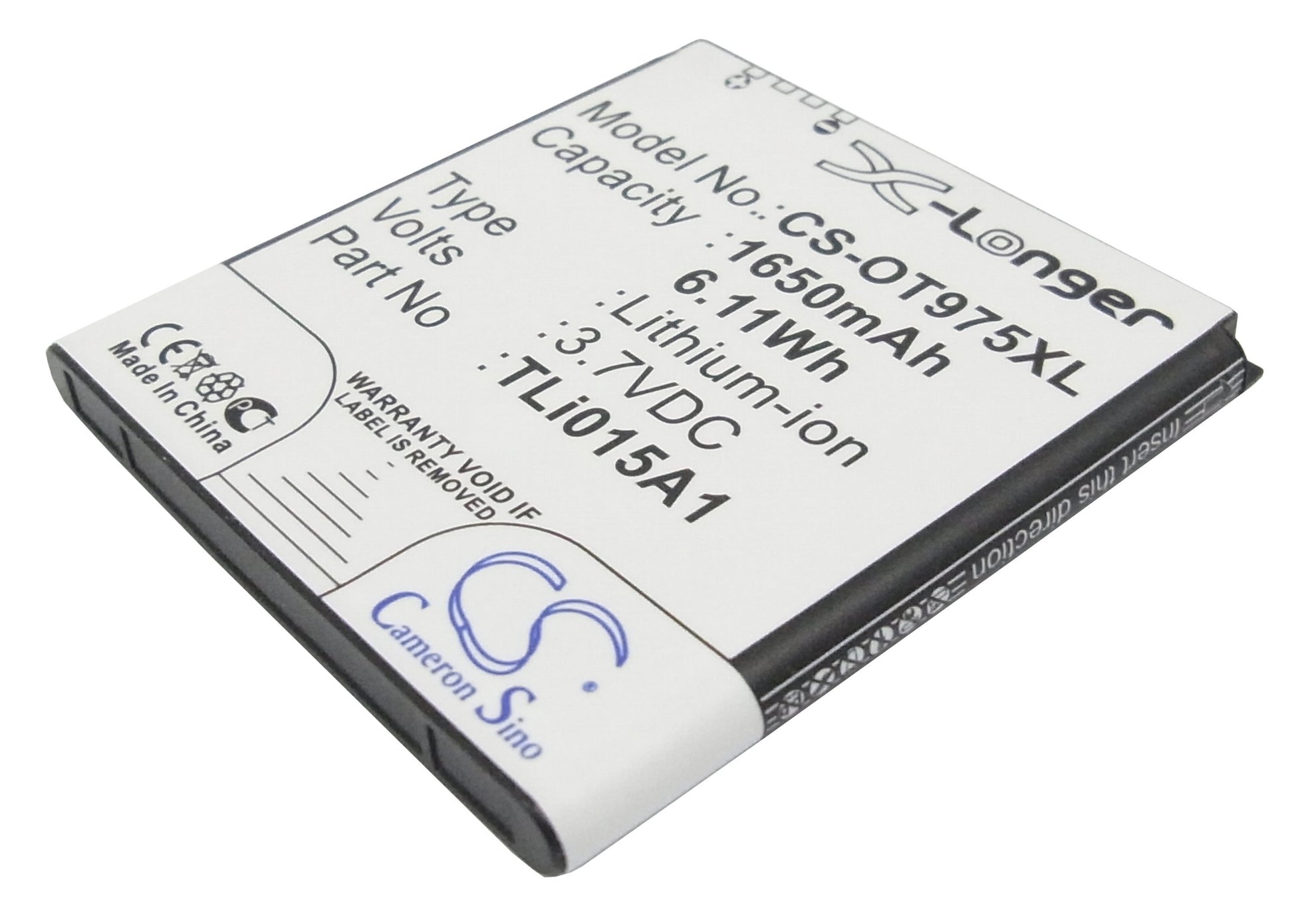 Replacement Battery for Alcatel | Vodafone | BASE OT-975 – Mobile, SmartPhone – 1650mAh / 3.7V - image 1