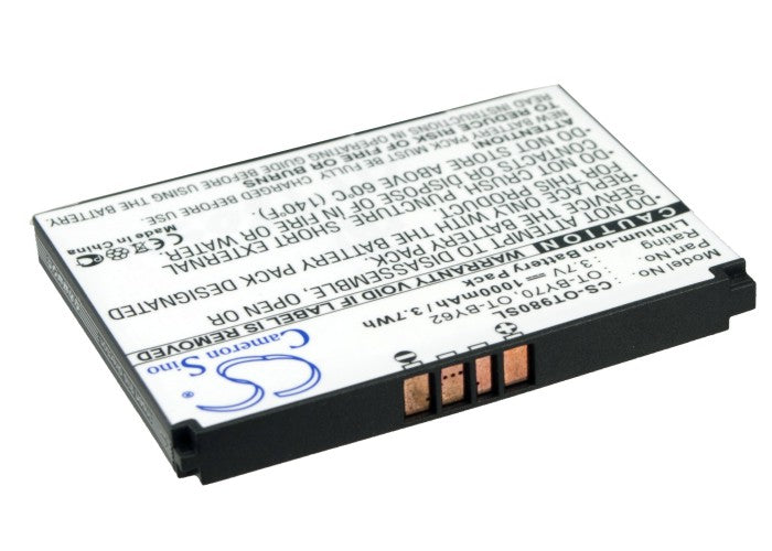 Replacement Battery for Alcatel  One Touch  813D – Mobile, SmartPhone – 1000mAh / 3.7Wh / 3.7V