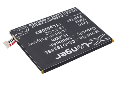 Replacement Battery for Alcatel  One Touch Flash 2 – Mobile, SmartPhone – 3000mAh / 11.40Wh / 3.8V