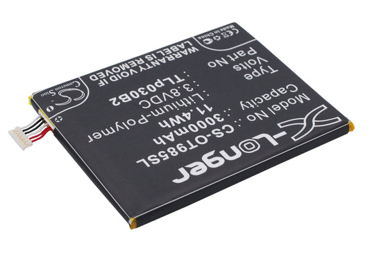 Replacement Battery for Alcatel  One Touch Flash 2 – Mobile, SmartPhone – 3000mAh / 11.40Wh / 3.8V