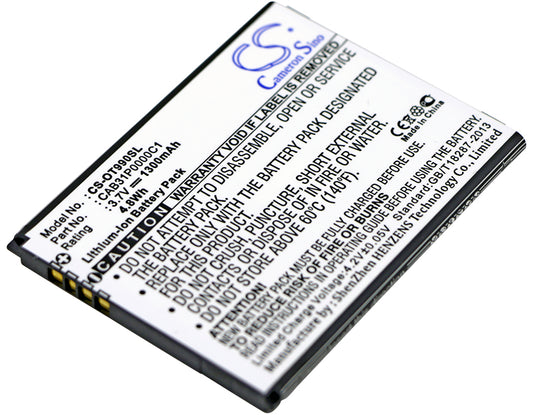 Replacement Battery for TCL | USCellular | Virgin Mobile | T-Mobile | Alcatel | MegaFon A990 – Mobile, SmartPhone – 1300mAh / 3.7V - image 1
