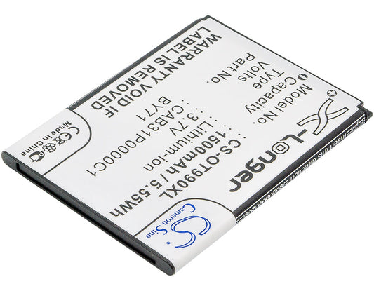 Replacement Battery for Alcatel  One Touc POP – Mobile, SmartPhone – 1500mAh / 5.55Wh / 3.7V