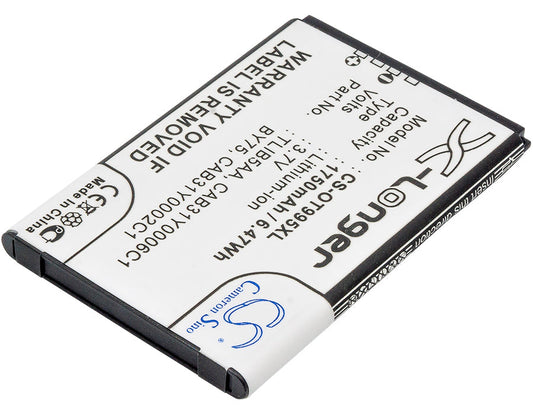 Replacement Battery for Alcatel  One Touch 993D – Mobile, SmartPhone – 1750mAh / 6.48Wh / 3.7V