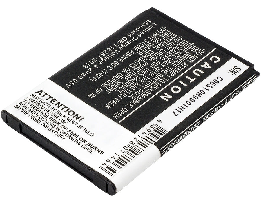 Replacement Battery for TCL  A860 – Mobile, SmartPhone – 1750mAh / 6.48Wh / 3.7V