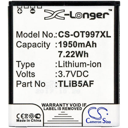 Replacement Battery for BASE  Lutea 3 – Mobile, SmartPhone – 1950mAh / 7.22Wh / 3.7V