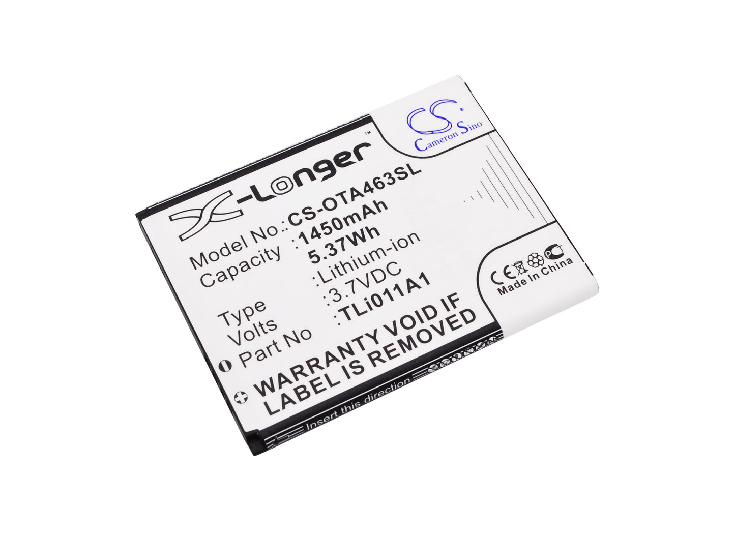 Replacement Battery for NET10 | Tracfone | Alcatel One Touch Pixi Glitz – Mobile, SmartPhone – 1450mAh / 3.7V - image 1
