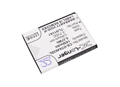 Replacement Battery for Alcatel  A463 – Mobile, SmartPhone – 1450mAh / 5.37Wh / 3.7V