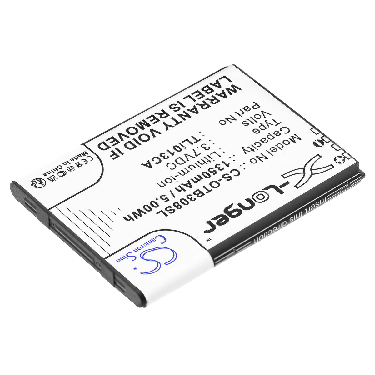 Replacement Battery for Alcatel OneTouch 3082X – Mobile, SmartPhone – 1350mAh / 3.7V