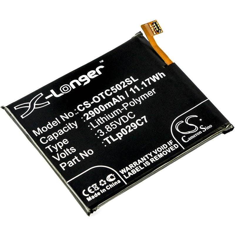 Replacement Battery for Alcatel One Touch Idol 3C – Mobile, SmartPhone – 2900mAh / 3.85V - image 1
