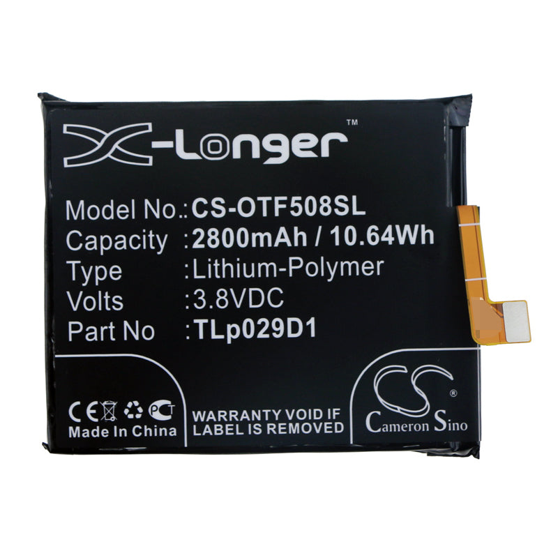 Replacement Battery for Vodafone  Smart N9 – Mobile, SmartPhone – 2800mAh / 10.64Wh / 3.8V