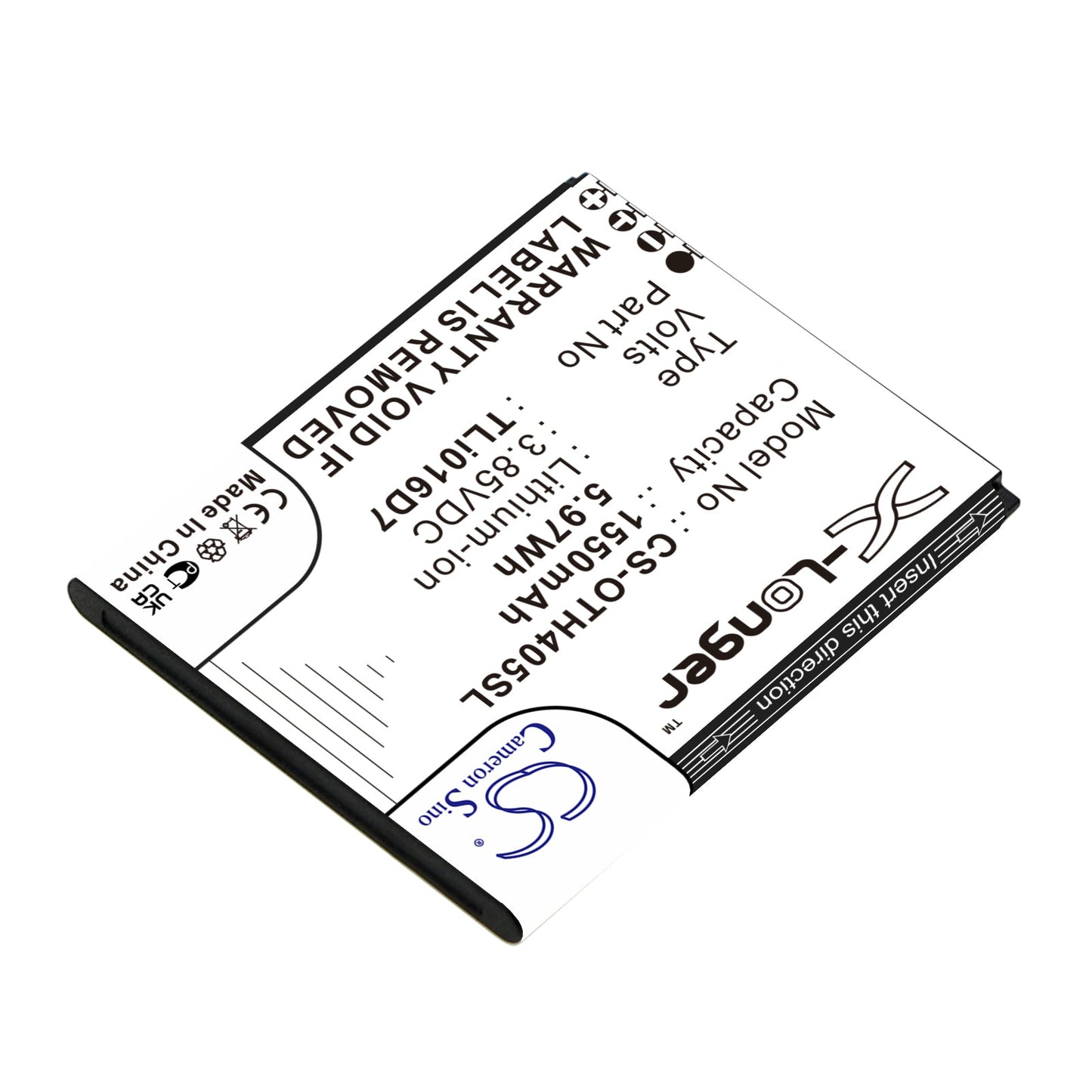 Replacement Battery for Alcatel  OT-4055J – Mobile, SmartPhone – 1550mAh / 5.97Wh / 3.85V