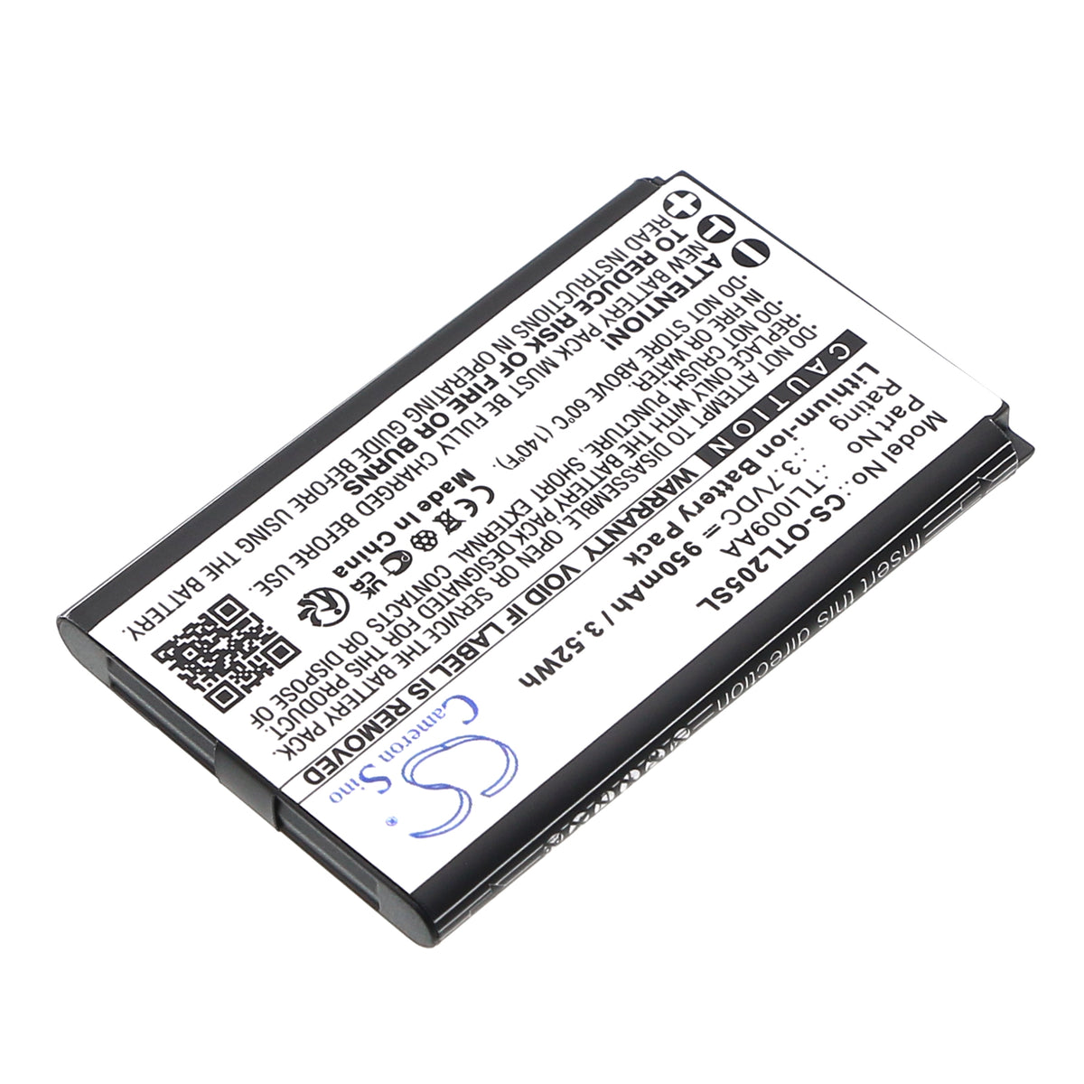 Replacement Battery for Alcatel OT-2038X – Mobile, SmartPhone – 950mAh / 3.7V