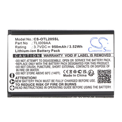 Replacement Battery for Alcatel OT-2038X – Mobile, SmartPhone – 950mAh / 3.7V
