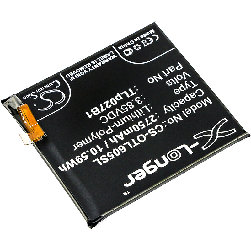 Replacement Battery for Alcatel One Touch Idol 5 – Mobile, SmartPhone – 2750mAh / 3.85V - image 2