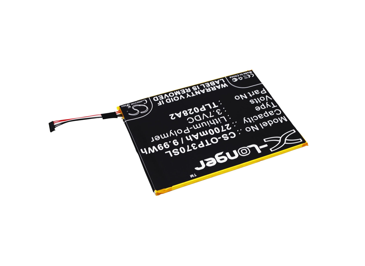 Replacement Battery for Alcatel  One Touch Icin – Mobile, SmartPhone – 2700mAh / 9.99Wh / 3.7V