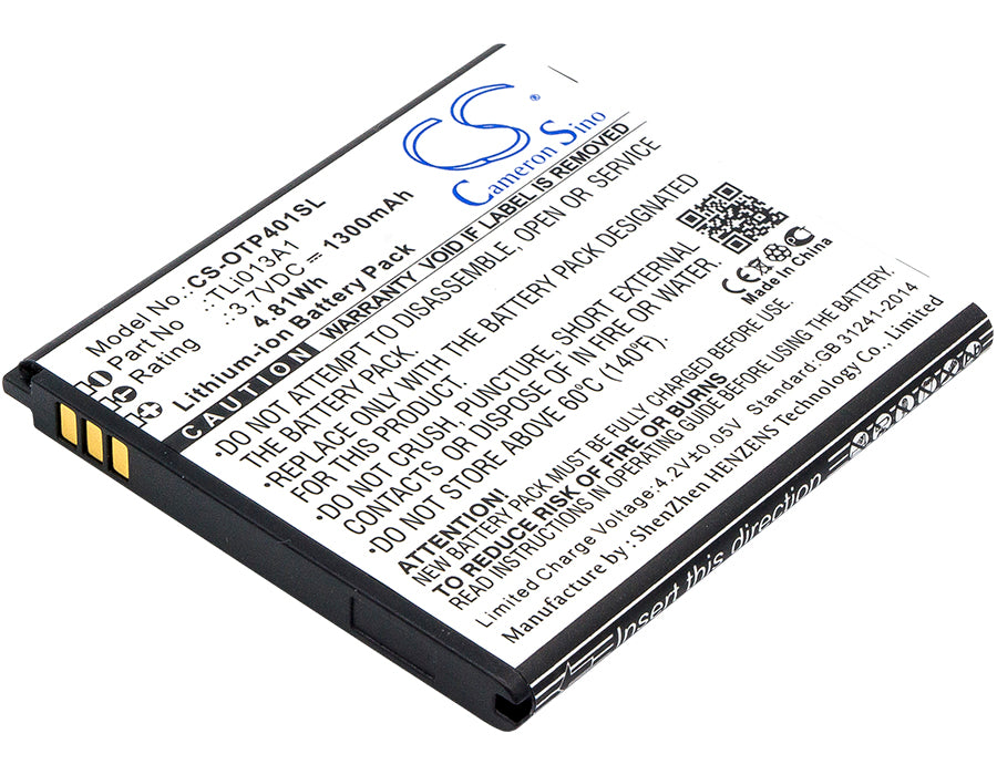 Replacement Battery for Alcatel One Touch Pixi 4 3.5 – Mobile, SmartPhone – 1300mAh / 3.7V - image 1