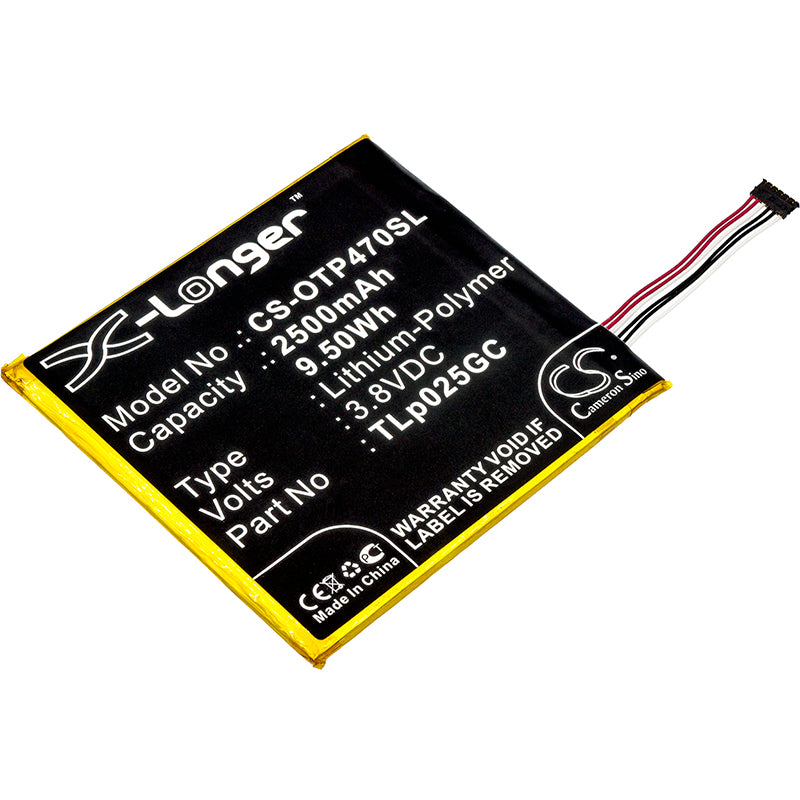 Replacement Battery for Alcatel One Touch Pixi 4 7.0 – Mobile, SmartPhone – 2500mAh / 3.8V - image 1