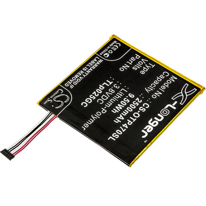 Replacement Battery for Alcatel  One Touch Pixi 4 7.0 – Mobile, SmartPhone – 2500mAh / 9.50Wh / 3.8V