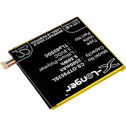 Replacement Battery for Alcatel  One Touch Pixi 4 6.0 – Mobile, SmartPhone – 2500mAh / 9.50Wh / 3.8V