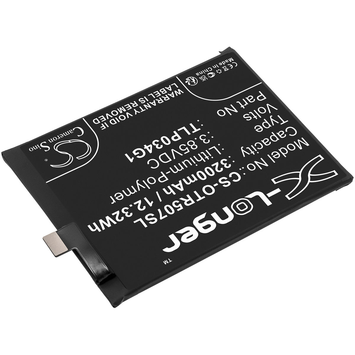 Replacement Battery for Alcatel OT-5007S – Mobile, SmartPhone – 3200mAh / 3.85V