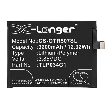 Replacement Battery for Alcatel OT-5007S – Mobile, SmartPhone – 3200mAh / 3.85V