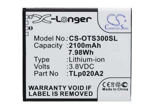 Replacement Battery for Alcatel One Touch POP S3 – Mobile, SmartPhone – 2100mAh / 3.8V - image 1
