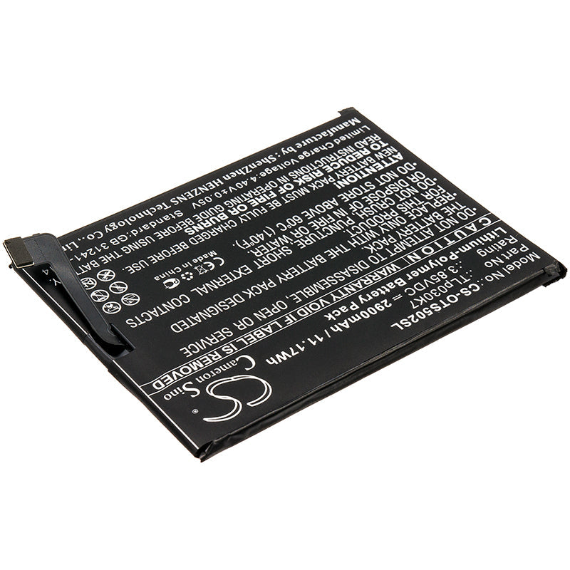 Replacement Battery for Alcatel  1S – Mobile, SmartPhone – 2900mAh / 11.17Wh / 3.85V