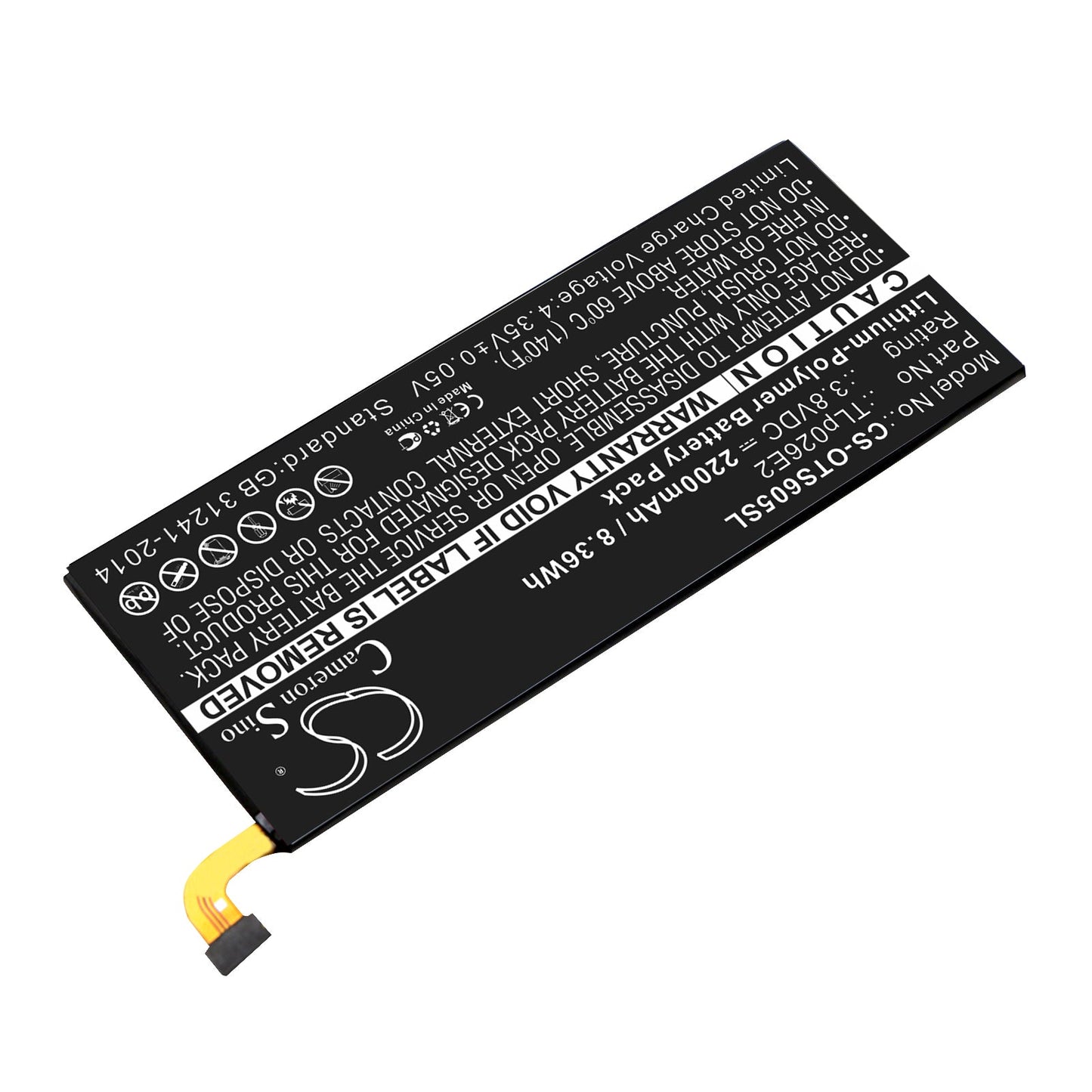 Replacement Battery for Alcatel  Idol 4 Dual Sim – Mobile, SmartPhone – 2200mAh / 8.36Wh / 3.8V