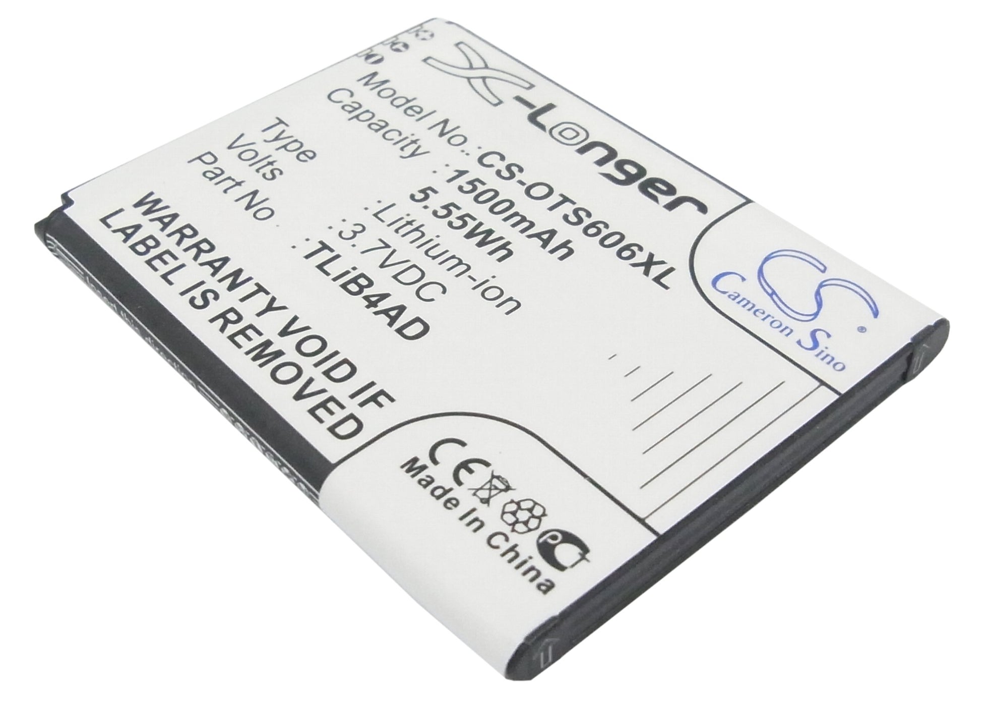 Replacement Battery for Alcatel | TCL One Touch View – Mobile, SmartPhone – 1500mAh / 3.7V - image 1