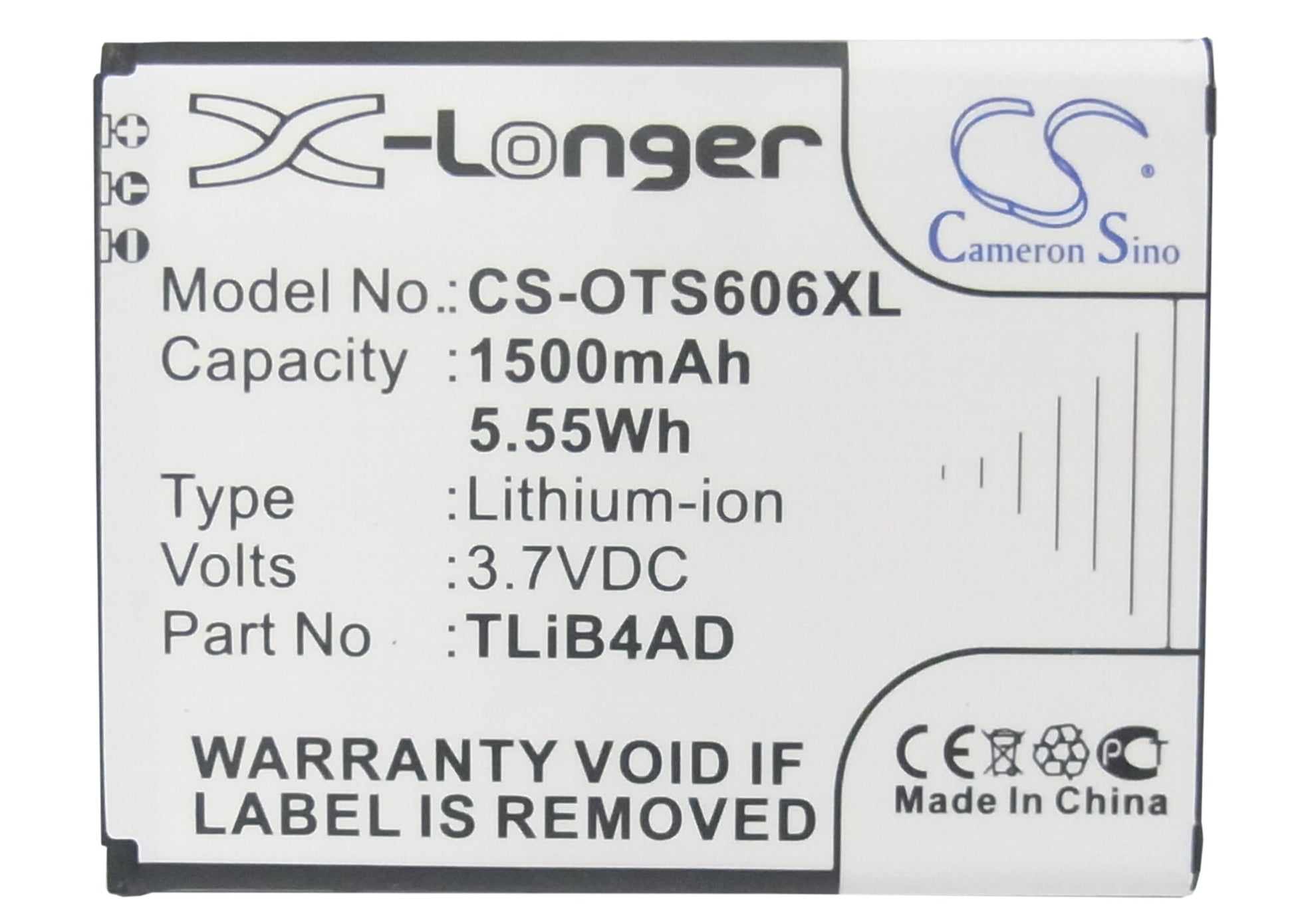 Replacement Battery for Alcatel | TCL One Touch View – Mobile, SmartPhone – 1500mAh / 3.7V - image 5