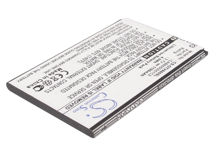 Replacement Battery for Alcatel  OT-V860 – Mobile, SmartPhone – 1100mAh / 4.07Wh / 3.7V